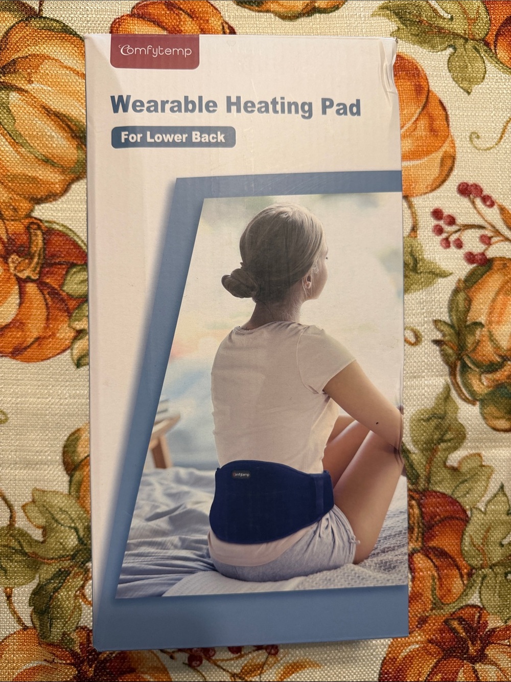 NWT Wearable Heating Pad for Lower Back - Navy Blue